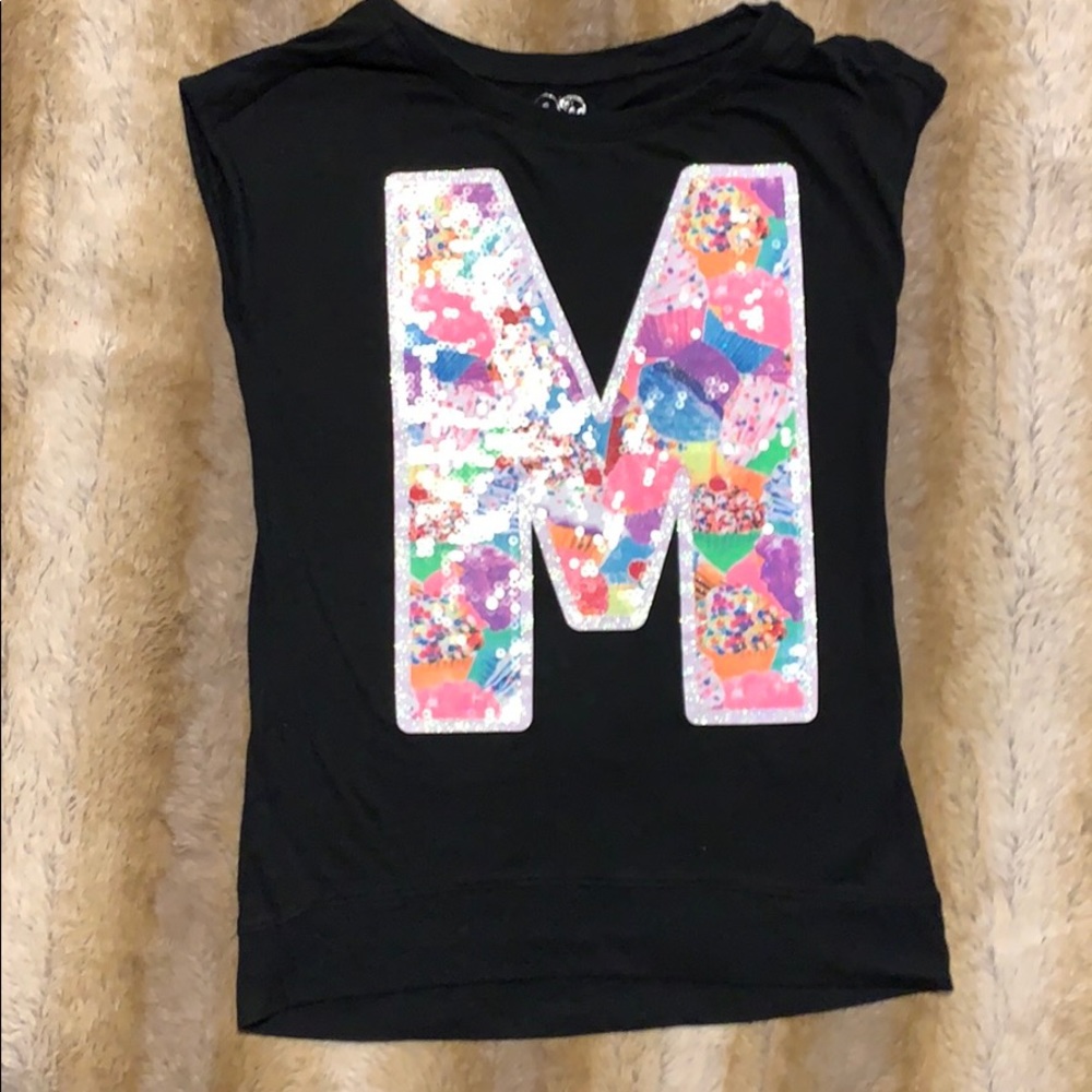 💕Justice Top with letter M 🧁